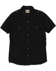 CONVERSE Mens Short Sleeve Military Shirt Medium Black Cotton DS17 - Picture 1 of 3