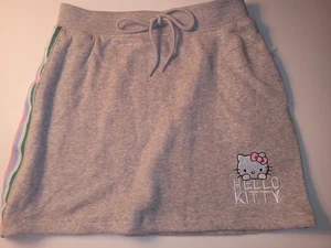 Hello Kitty Fleece Skirt with Pockets Draw String Waist Gray SZ XS-XXL NEW - Picture 1 of 10