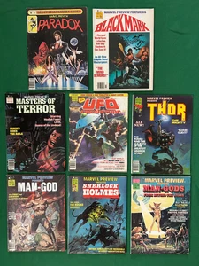 MARVEL PREVIEW #1, 5, 9, 10, 13, 16, 17, 24 lote de 8 revistas de cómics de la Edad de Bronce - Imagen 1 de 1