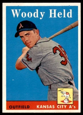 1958 Topps Set Break Woody Held Rookie #202 casi nuevo-como nuevo o mejor Foto 1 de 2