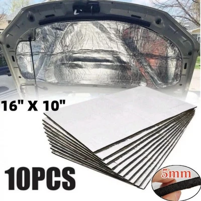 Car Sound Deadener Mat Firewall Heat Shield Insulation Pad For Automotive 10 P - Image 1 of 4