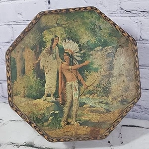 1930's Hiawatha's Wedding Journey Biscuit Tin Loose-Wiles Imperfect Flaw - Picture 1 of 11