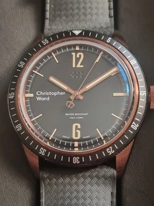 Christopher Ward C65 Negro Oro Edición Limitada #181/200 Juego Completo Correa Tropic - Imagen 1 de 9