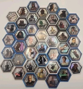 Lot Of 43 Star Wars Topps Trading Discs Galactic Connexions grey and black - Picture 1 of 2