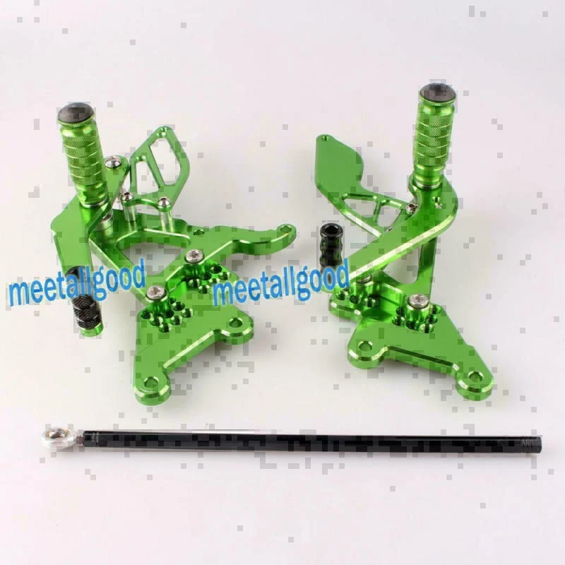 Juego trasero verde estriberas reposapiés para Yamaha YZF R6 2003 2004 2003 2005 Foto 1 de 4