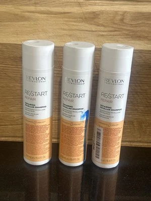 3 x Revlon Restart Re/Start Repairing Micellar Shampoo 250ml - Image 1 of 2