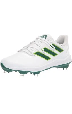 Chuteiras de beisebol Adidas Adizero Afterburner verde branco IG2308 masculinas tamanho 12 - Imagem 1 de 4