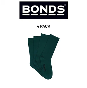 Bonds Kids School Oxford Crew Socks Ultimate Comfort and Softness 4 Pack RY4X4N - Picture 1 of 2