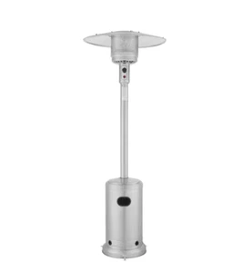 Hampton Bay 48000 BTU Standing Patio Heater Stainless Steel Propane Wheels - Picture 1 of 5
