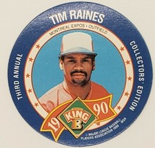 1990 Tim Raines King B Baseball Card Disc #6 Third Annual Collectors' Edition