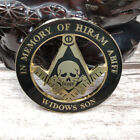 Masonic Auto Car Badge Emblems Mason WIDOWS SON IN MEMORY OF HIRAM ABIFF 3''