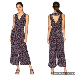 NWT Jack By BB Dakota Ditsy Floral Maxi Jumpsuit Swish Deep Blue Women's Size 4 - Picture 1 of 4