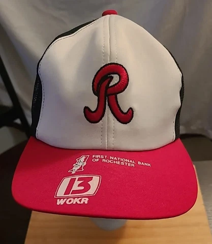 Vintage Rochester Red Wings Baseball Hat Stadium Giveaway Mesh Back Snapback VGC Cover