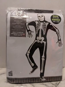 Disfraz de Halloween esqueleto de rayos X que brilla en la oscuridad talla adulto estándar - Imagen 1 de 4
