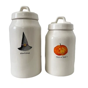 2017 Rae Dunn Artisan Collection Fat Jack Bewitching 2 pc Canister Set - Picture 1 of 14