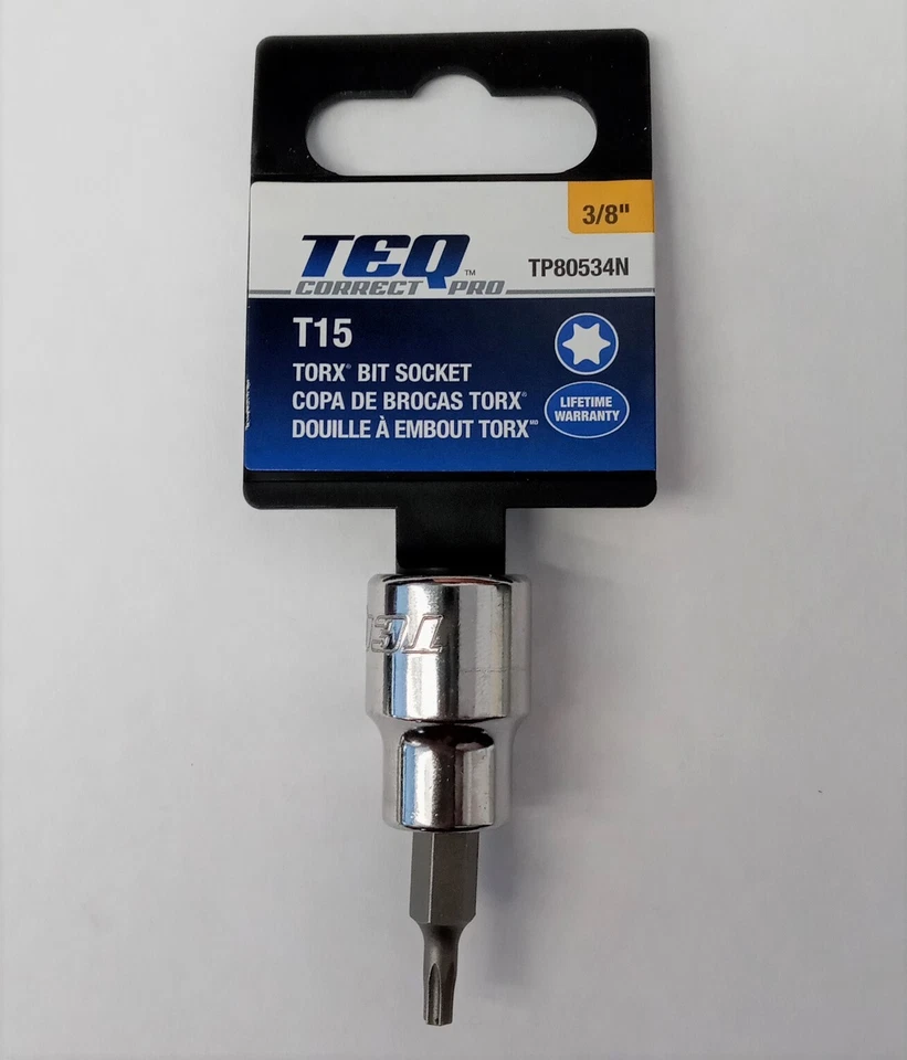 TEQ TP80534N Correct Pro 3/8" Drive Torx Bit Socket T15 - Image 1 of 1