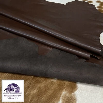Piel de cabra marrón Avetco Toledo - Cuero de napa de cabra premium 2 oz suave Foto 1 de 4