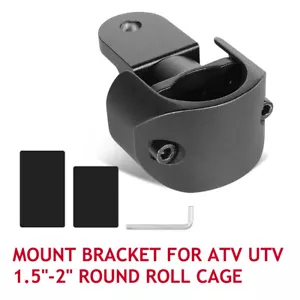 For Honda Pioneer 1000 700 500 UTV LED Whip Light Mount Clamp Round Cage SxS CNC - Picture 1 of 12