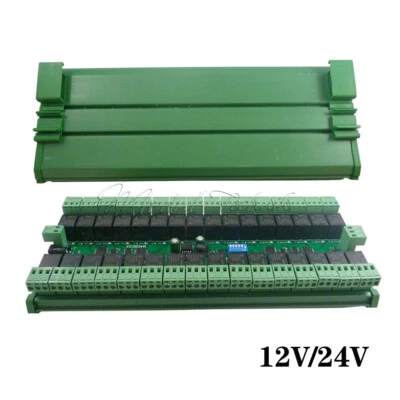 Modbus RTU DC 12V/24V 32 Channel DIN RS485 Relay Module Remote Control Switch - Image 1 of 4