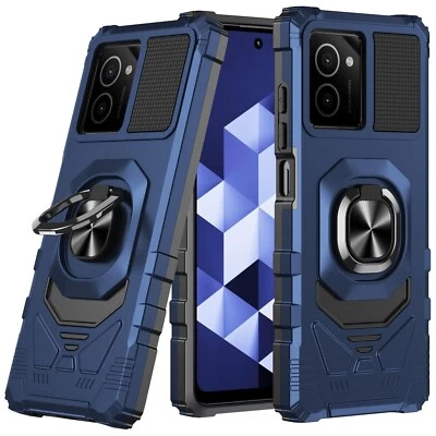 Funda de teléfono para HMD Vibe anillo de metal soporte magnético soporte cubierta Foto 1 de 4