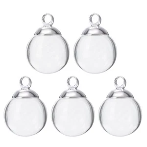 5 Stk. Name auf Reis Glasfläschchenanhänger 16mm Breite Mini-Glasflaschen - Bild 1 von 6