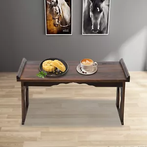 Japanese Floor Table Folding Coffee Table & Tea Table Wooden Altar Table 32"x18" - Picture 1 of 17