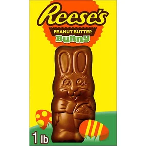 Reese's Bunny Milk Chocolate Peanut Butter Easter Candy, Gift Box 1 lb - Picture 1 of 9
