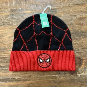 Gap Marvel Spider-Man Knit Beanie Red And Black NEW - Picture 1 of 3