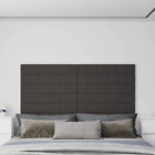NNEVL Wall Panels 12 pcs Dark Grey 90x15 cm Fabric 1.62 m²