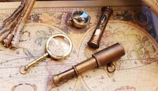 Miniature Brass Telescope Raw Brass Nautical Maritime Mini Spyglass - Steampunk