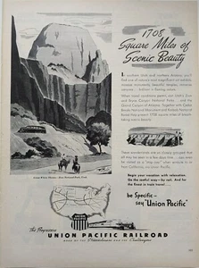1946 vintage Union Pacific railroad print ad. Post World War II. - Picture 1 of 1