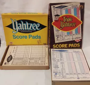 Vintage Full Boxes Triple Yahtzee 1972 & Yahtzee 1973 , 4 pads to Box - Picture 1 of 1