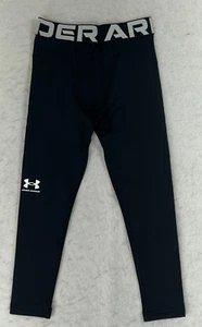 Under Armour Compression Pants Navy Fitted Stretch Skinny Leg Boys Size YXS - Picture 1 of 12