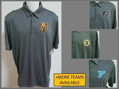 New S-3XL Gray Nhl Men's Polyester #517 Polo Shirt - Image 1 of 3