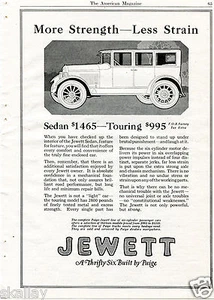 1923 Print Ad of Paige Jewett Sedan Car - Picture 1 of 1