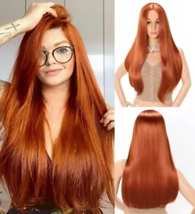 Cosplay-Perücke Ingwer-Orange Mode Hitzebeständiges Kunsthaar Straight - Bild 1 von 8