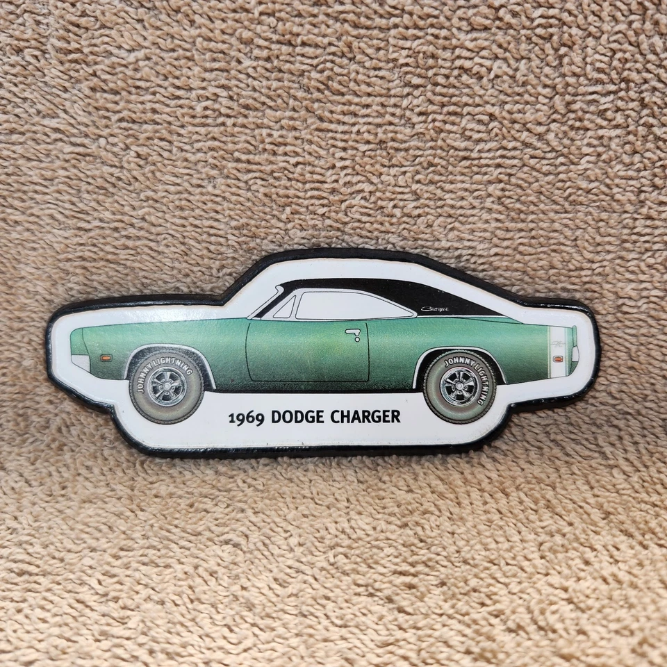 Johnny Lightning Magnet.  1969 Dodge Charger. 4 Inches Long. Used. - Image 1 of 3