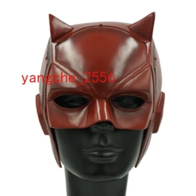 Daredevil Matt Murdock Cosplay Props PVC Helmet Red Mask Wearable Halloween NEW - Image 1 of 4