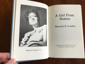 SIGNED A Girl from Boston by Hannah London, 1980 1st ed., Hardcover - Picture 1 of 3