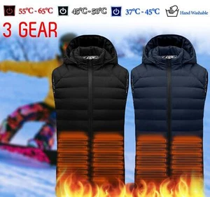 Heated Warm Gilet Vest Winter Electric Hoodie Jacket Kids Boy Girls Heating Coat - Picture 1 of 12