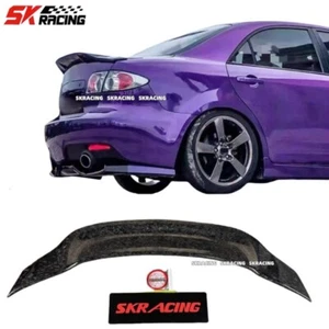 For 2003-2008 Mazda 6 Forged Carbon Fiber Rear Trunk Lip Spoiler Wing Body kits - Picture 1 of 13