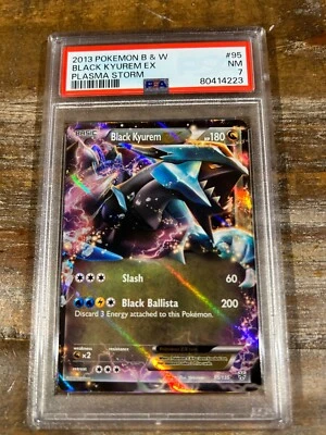 POKEMON 2013 B & W Plasma Storm BLACK KYUREM EX #95 PSA 7 RARE - Image 1 of 2