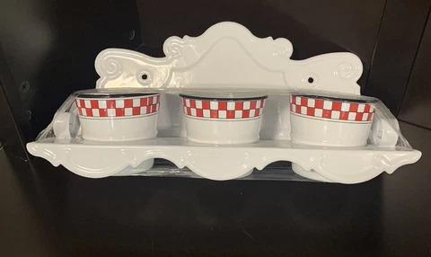 Vintage enameled french laundry pots wall rack white with Red Block Design Pots Cover
