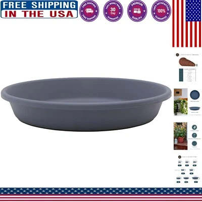 Platillo de plantas azul pizarra resistente a la intemperie de 10 pulgadas para uso en interiores y exteriores Foto 1 de 4