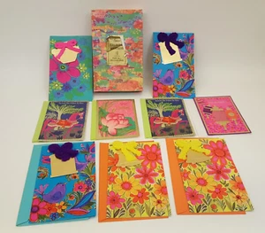 Vintage Gibson Grußkarten Set Schwarzlicht Retro 60er 70er OVP 9 CDS 7 ENV - Bild 1 von 20