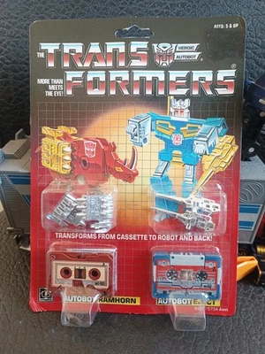 Ramhorn Eject SILVER NEW MOSC 1986 Vintage Hasbro G1 Transformers Action Figure - Image 1 of 4