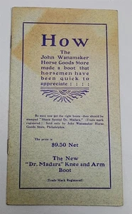 Antique John Wanamaker Horse Goods Store Boot Brochure Booklet Advertising - Picture 1 of 5