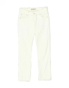 LEVI'S Womens 571 Slim Jeans W26 L27 Off White Cotton BB02 - Picture 1 of 5