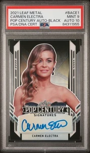 2021 Leaf Metal Carmen Electra /7 Black Pop Century Auto PSA 9 Auto 10!! - Picture 1 of 2
