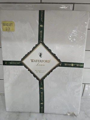 New WATERFORD LINENS 68 X 104" Pearl Oblong BELVEDERE - Image 1 of 4